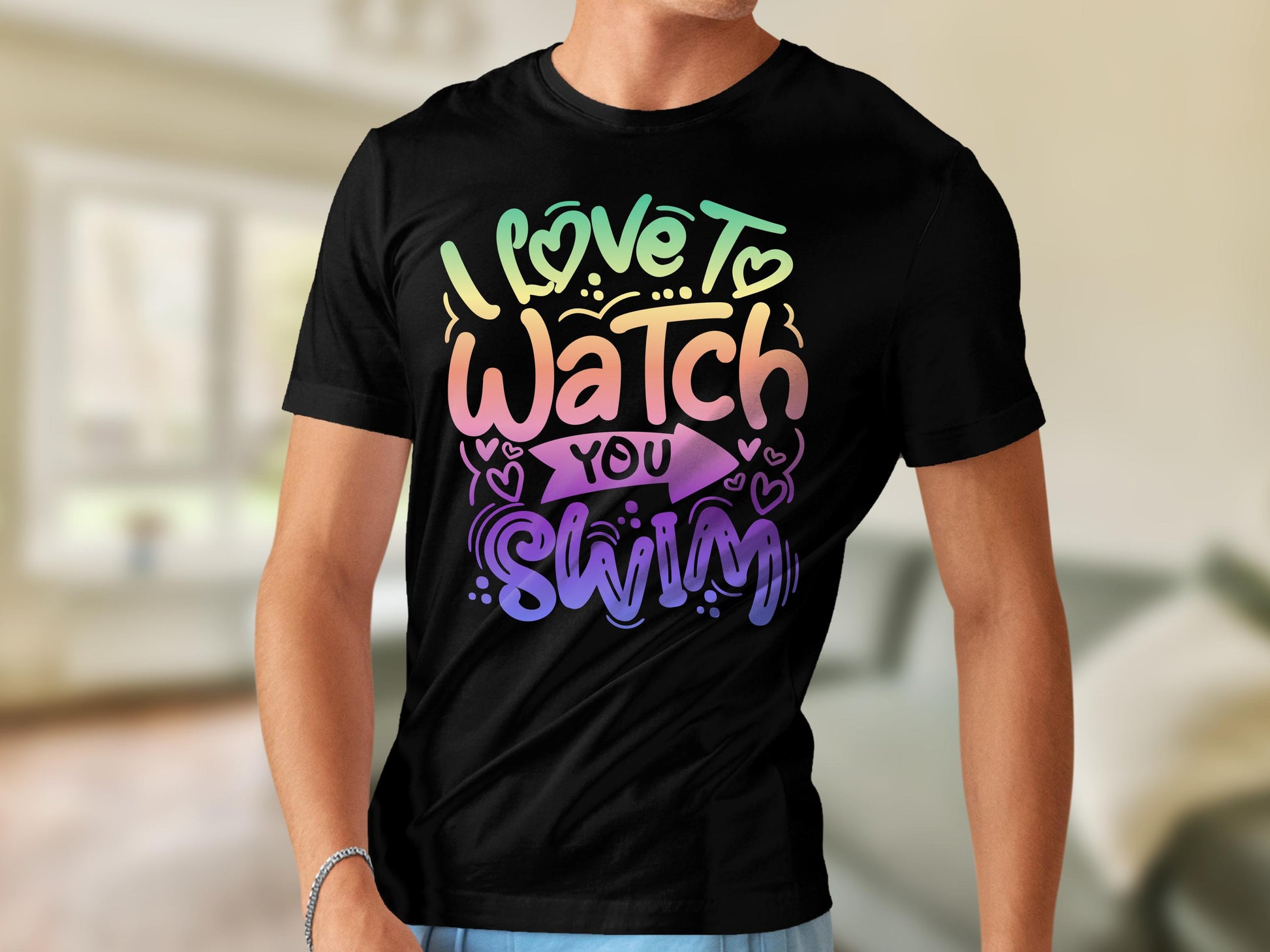 Colorful Inspirational Quote T-Shirt, 'Love to Watch You Shine', Positive Message, Unisex Graphic Tee